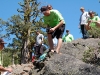 The tricky downhill section