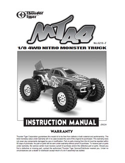 Thunder Tiger Manuals