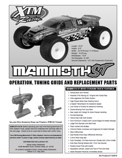XTM Racing Manuals