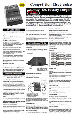 Competition Electronics Charger Manuals