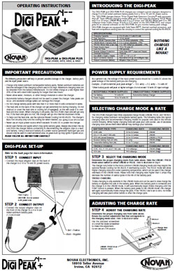Novak Charger Manuals