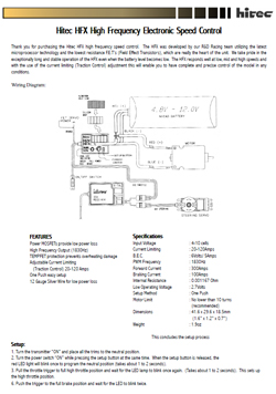 Hitec ESC Manuals
