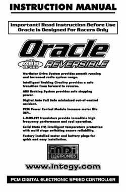 Integy ESC Manuals