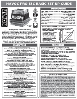 Novak ESC Manuals Novak ESC Manuals