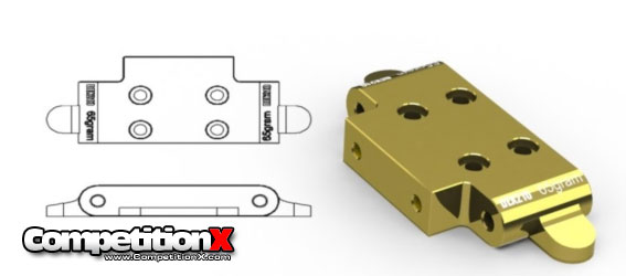 RDRP DEX210 Brass Front Suspension Block