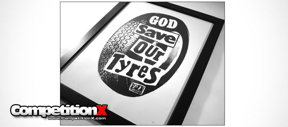 P1 Brand God Save Our Tyres Limited Edition Serigraph