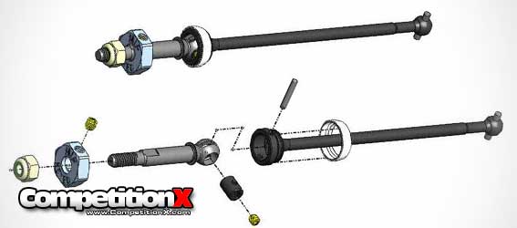 MIP C-CVD Keyed Axle Kit for Kyosho SC Trucks