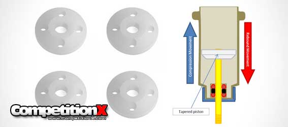 Team Associated Factory Team Machined and Tapered 12mm Shock Pistons