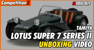 Video: Tamiya Lotus Super 7 Series II Model Kit Unboxing | CompetitionX
