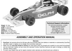 DuraTrax Delphi Indy Car Manual