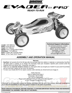 DuraTrax Evader BX Pro RTR Manual