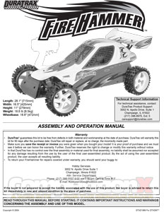 DuraTrax Firehammer RTR Manual