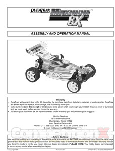 DuraTrax Maximum BX Manual