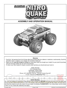 DuraTrax Nitro Quake Manual