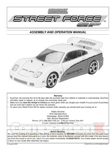 DuraTrax Street Force GP Manual