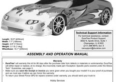 DuraTrax Street Force GP2 Manual