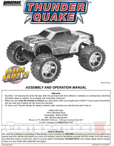 DuraTrax Thunder Quake Manual