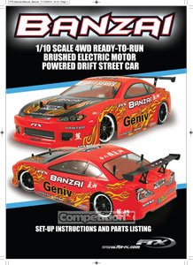 FTX RC Banzai 4WD Drift Car Manual