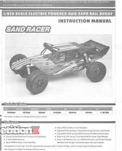 Haiboxing Sand Racer Manual