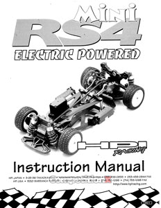 HPI Mini RS4 Manual