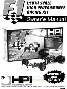 HPI Super F1 Manual
