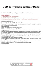 RC4WD DXR2 Hydraulic Earth Dozer Manual