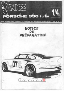 Yankee Porsche 930 Turbo Manual