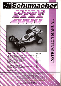 Schumacher Cougar 2000 Manual