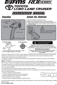 FMS Model Land Cruiser 80 Manual