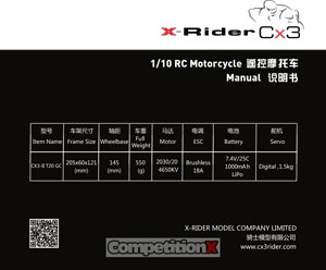 X-Rider T20GC Motorcycle Manual