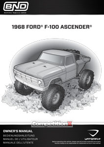 Vaterra RC 1968 Ford F-100 Ascender Manual