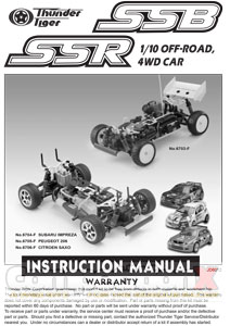 Thunder Tiger SSR Manual