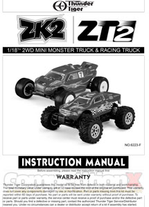 Thunder Tiger ZT2 Manual