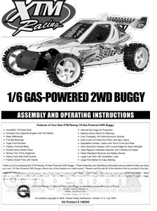 XTM 1/6 Scale Buggy Manual