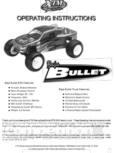 XTM Baja Bullet RTR Manual