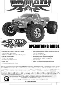 XTM Mammoth 24.7 Manual