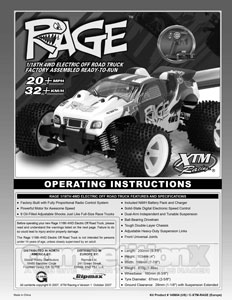 XTM Rage 4WD Manual