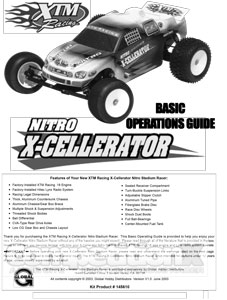 XTM X-Cellerator Nitro Manual