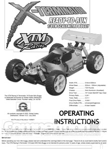 XTM X-Terminator RTR Manual