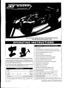 XTM XT2 Racer Manual