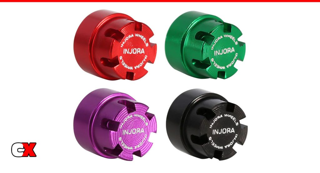 Injora Locking Hubs Wheel Nut Caps Axial SCX24 CompetitionX