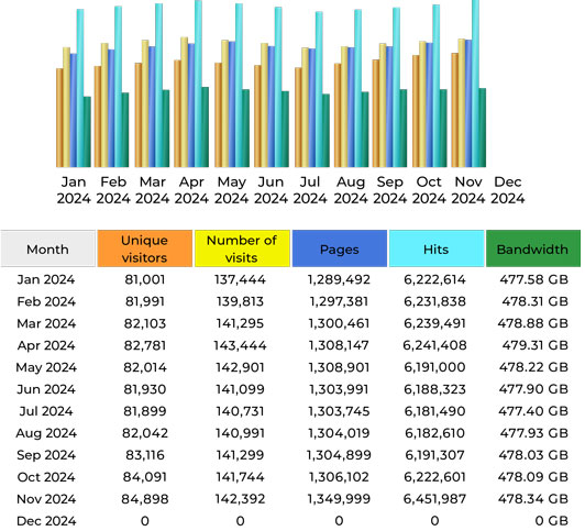 Site Statistics November 2024