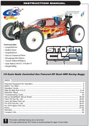 GS Racing Storm CL-1 RTR Manual