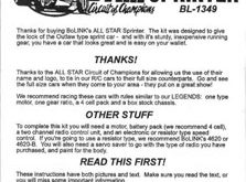 Bolink All Star Sprinter Manual