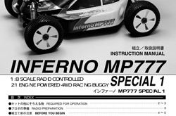Kyosho Inferno MP777 SP1 Manual