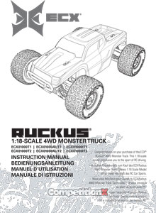 ECX Ruckus 1/18 Monster Truck Manual