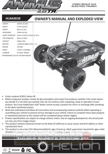 Helion RC Animus 18TR Manual