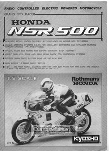 Kyosho Honda NSR-500 Motorcycle Manual
