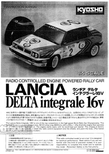 Kyosho Lancia Delta Integrale 16v Manual