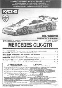 Kyosho Pure Ten GP Mercedes CLK GTR Manual